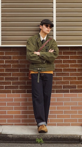 「INTER FACTORY（インターファクトリー）のアイテム（デニムパンツ）」を使った、Takeru.さん（メンズ・179cm）の春コーディネート