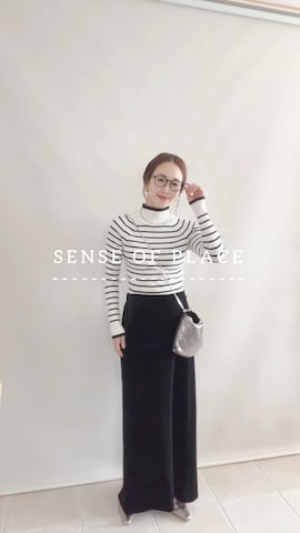 「アイテム（ノーカラージャケット）」を使った、陽さん（レディース・156cm）の秋コーディネート