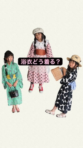 「アイテム（バレッタ/ヘアクリップ）」を使った、Neneneさん（キッズ・125cm）の夏コーディネート