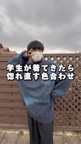 ステンカラーコートを使ったやーこん🦊︎︎︎︎︎︎︎︎︎︎︎︎☑︎さんのファッション動画