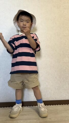 「アイテム（ポロシャツ）」を使った、lenlen_rinrinさん（キッズ・100cm）の春コーディネート