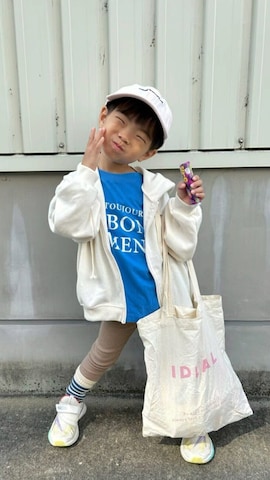 「アイテム（パーカー）」を使った、lenlen23さん（キッズ・100cm）の秋コーディネート