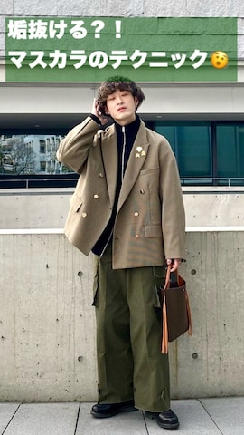 「アイテム（マスカラ）」を使った、じゅんいちさん（メンズ・168cm）の春コーディネート