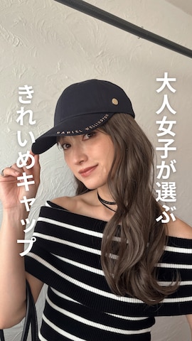 「アイテム（キャップ）」を使った、IMOKOさん（レディース・170cm）の夏コーディネート