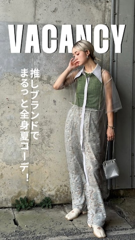 「VACANCY（ヴァカンシー）のアイテム（Tシャツ/カットソー）」を使った、IMOKOさん（レディース・170cm）の夏コーディネート