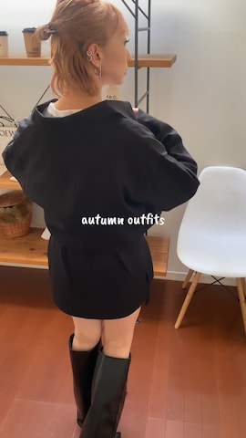 「アイテム（セットアップ）」を使った、SIZUさん（レディース・156cm）の秋コーディネート