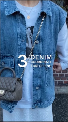 GRLのデニムジャケットを使ったSIZUさんのファッション動画