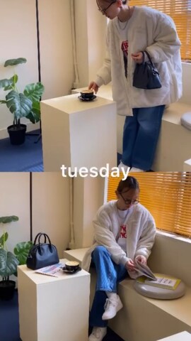 GRLのカーディガン/ボレロを使ったSIZUさんのファッション動画-GRLの1週間コーディネート🎀