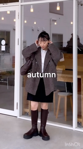 GRLのジャケット/アウターを使ったSIZUさんのファッション動画-GRLのジャケット&ブーツ🧥👢