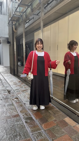 「アイテム（イヤリング）」を使った、chiaさん（レディース・150cm）の秋コーディネート