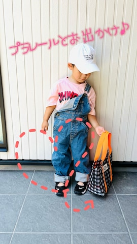 「アイテム（トートバッグ）」を使った、mai✺maiさん（キッズ・90cm）の夏コーディネート