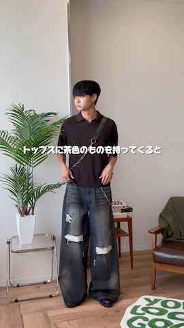 「アイテム（チャーム）」を使った、中村瑞輝(みずきち)さん（メンズ・176cm）の夏コーディネート