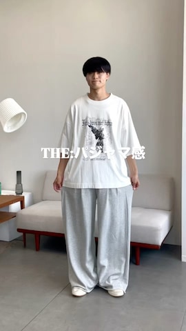 「アイテム（スウェットパンツ）」を使った、中村瑞輝(みずきち)さん（メンズ・176cm）の夏コーディネート