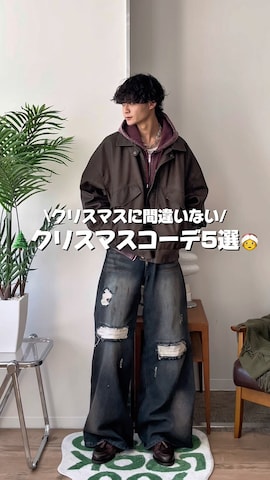 「アイテム（チェスターコート）」を使った、中村瑞輝(みずきち)さん（メンズ・176cm）の秋コーディネート