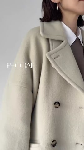 「アイテム（ピーコート）」を使った、erikaさん（レディース・163cm）の秋コーディネート