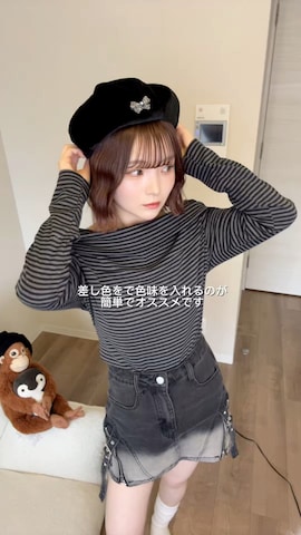 「アイテム（アームカバー）」を使った、SAKURAさん（レディース・161cm）の春コーディネート