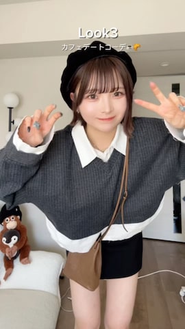 「アイテム（アームカバー）」を使った、SAKURAさん（レディース・161cm）の春コーディネート