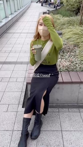 ダウンジャケット/コートを使ったドラムさんのファッション動画