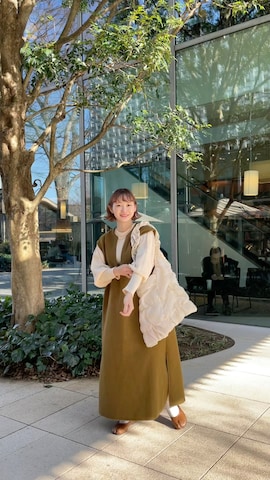 「アイテム（パンプス）」を使った、ちょこびさん（レディース・154cm）の冬コーディネート