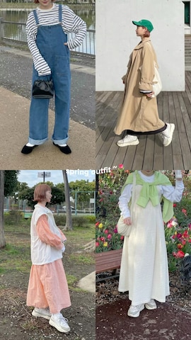 「アイテム（マタニティウェア/グッズ）」を使った、ちょこびさん（レディース・154cm）の春コーディネート
