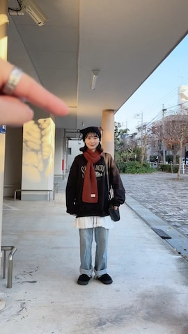 「アイテム（コンシーラー）」を使った、ちょこびさん（レディース・154cm）の冬コーディネート