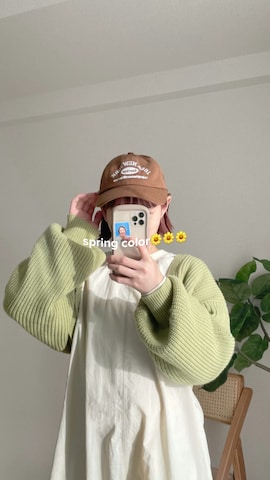 「アイテム（バレエシューズ）」を使った、ちょこびさん（レディース・154cm）の春コーディネート