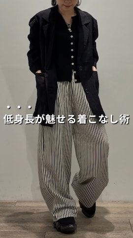 「アイテム（カーディガン/ボレロ）」を使った、Mikuさん（レディース・147cm）の春コーディネート