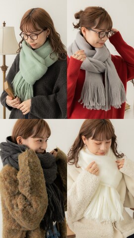 SMELLYのマフラーを使ったanzuさんのファッション動画