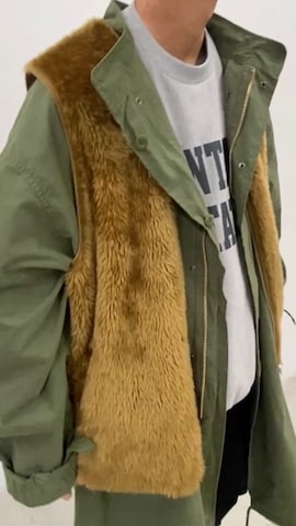 「アイテム（モッズコート）」を使った、渡辺康二さん（メンズ・167cm・30代）の冬コーディネート