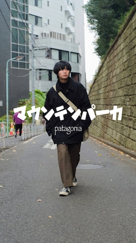 「アイテム（メッセンジャーバッグ、ベージュ系）」を使った、平莉川己夢(コム)さん（メンズ・172cm）の冬コーディネート