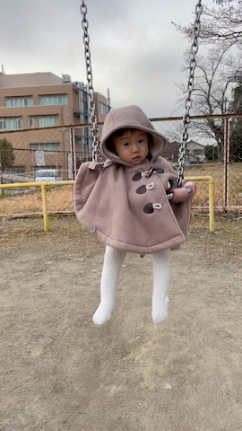 「アイテム（ベビーシューズ/ベビーソックス）」を使った、ぽんきちさん☆さん（キッズ・80cm）の冬コーディネート