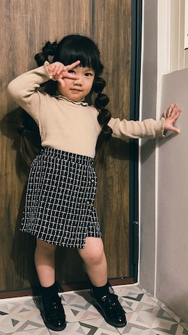 「Seraph（セラフ）のアイテム」を使った、Chi Hsuさん（キッズ・90cm）の冬コーディネート