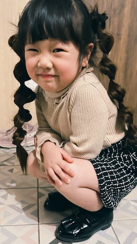 「Seraph（セラフ）のアイテム」を使った、Chi Hsuさん（キッズ・90cm）の冬コーディネート