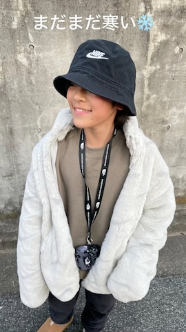 「アイテム（財布）」を使った、 Rey さん（キッズ・139cm）の春コーディネート
