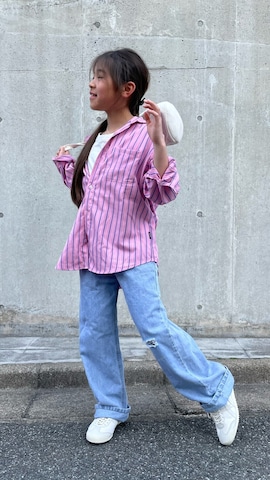 「アイテム（ネックレス）」を使った、 Rey さん（キッズ・134cm）の春コーディネート