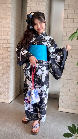 「アイテム（水着/着物・浴衣）」を使った、Kaoさん（キッズ・145cm）の春コーディネート