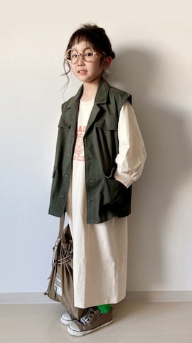 「アイテム（エコバッグ/サブバッグ）」を使った、* 𝚝𝚘𝚛𝚒𝚌𝚘𝚝*さん（キッズ・123cm）の秋コーディネート