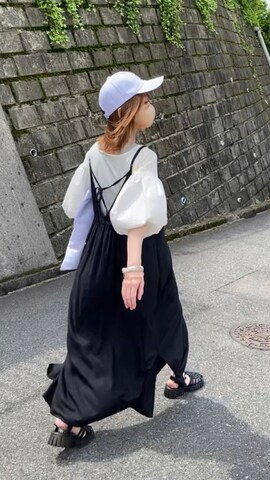 「アイテム（マスク）」を使った、高野軍曹さん（レディース・158cm）の春コーディネート