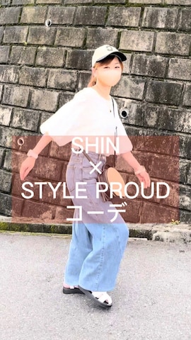 「ANGIE（アンジー）のアイテム（シューズ）」を使った、高野軍曹さん（レディース・158cm）の夏コーディネート