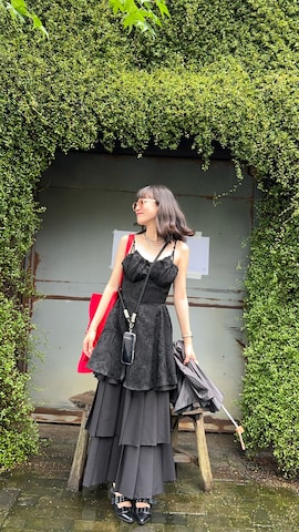 「アイテム（ドレス）」を使った、なつさん（レディース・167cm）の春コーディネート
