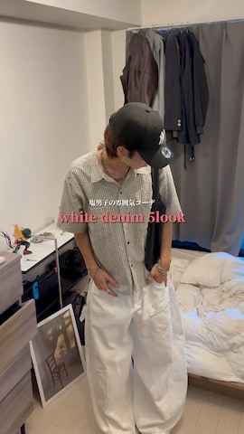 「Adoon plain（アドーンプレーン）のアイテム（スラックス）」を使った、がんさん（メンズ・177cm）の夏コーディネート