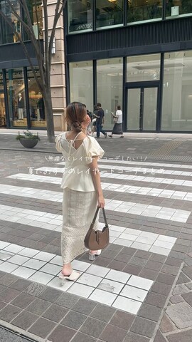 AERMAのキャミソールを使ったm a p oさんのファッション動画-暑くてもレイヤードしたい！
夏におすすめレイヤードコーデまとめ🤍