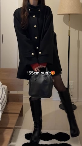 「アイテム（ステンカラーコート）」を使った、ririさん（レディース・155cm）の秋コーディネート