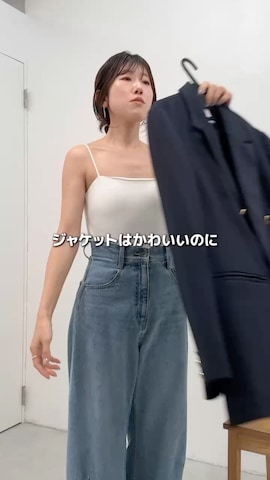 「アイテム（テーラードジャケット）」を使った、asaminさん（レディース・158cm・30代）の秋コーディネート