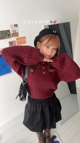「アイテム（ハンチング/ベレー帽）」を使った、mairaさん（レディース・156cm）の秋コーディネート