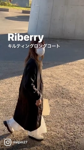 ノーカラーコートを使ったmiiさんのファッション動画