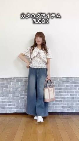 「アイテム（ベルト、ピンク系）」を使った、まりさん（レディース・157cm）の春コーディネート