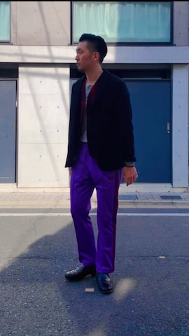 「アイテム（バングル/リストバンド）」を使った、8ight ㉝ on1さん（メンズ・187cm）の冬コーディネート