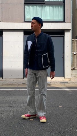 「アイテム（バングル/リストバンド）」を使った、8ight ㉝ on1さん（メンズ・187cm）の春コーディネート