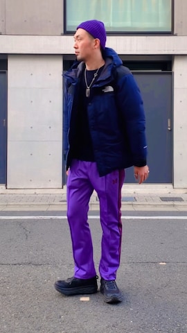 「アイテム（バングル/リストバンド）」を使った、8ight ㉝ on1さん（メンズ・187cm）の冬コーディネート